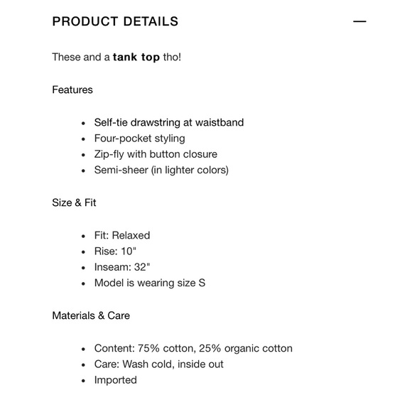 NWT Garage Marina Pull-On Pant - Picture 7 of 7